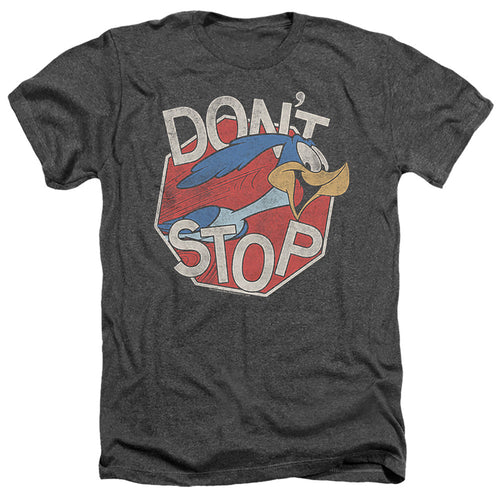 Looney Tunes Dont Stop Heather Mens T Shirt Charcoal