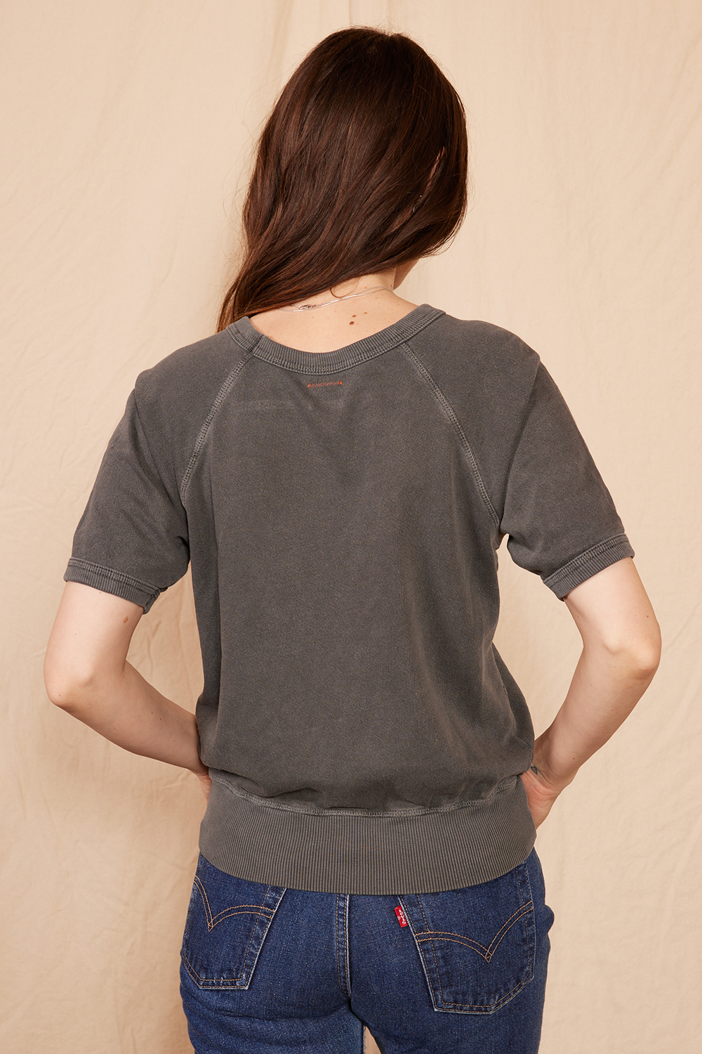Led Zeppelin '77 Terry Raglan Womens T Shirt Washed Vintage Black