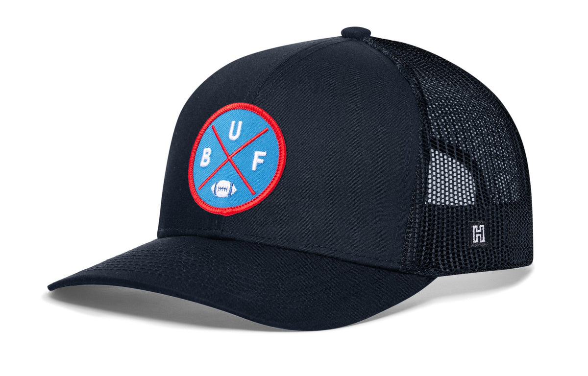 Buffalo Trucker Haka Hat Black BUF X Football Snapback