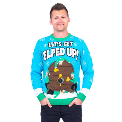 Let's Get Elfed Up Funny Ugly Christmas Sweater