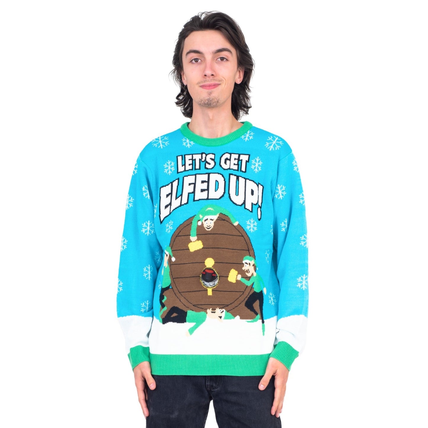 Let's Get Elfed Up Funny Ugly Christmas Sweater