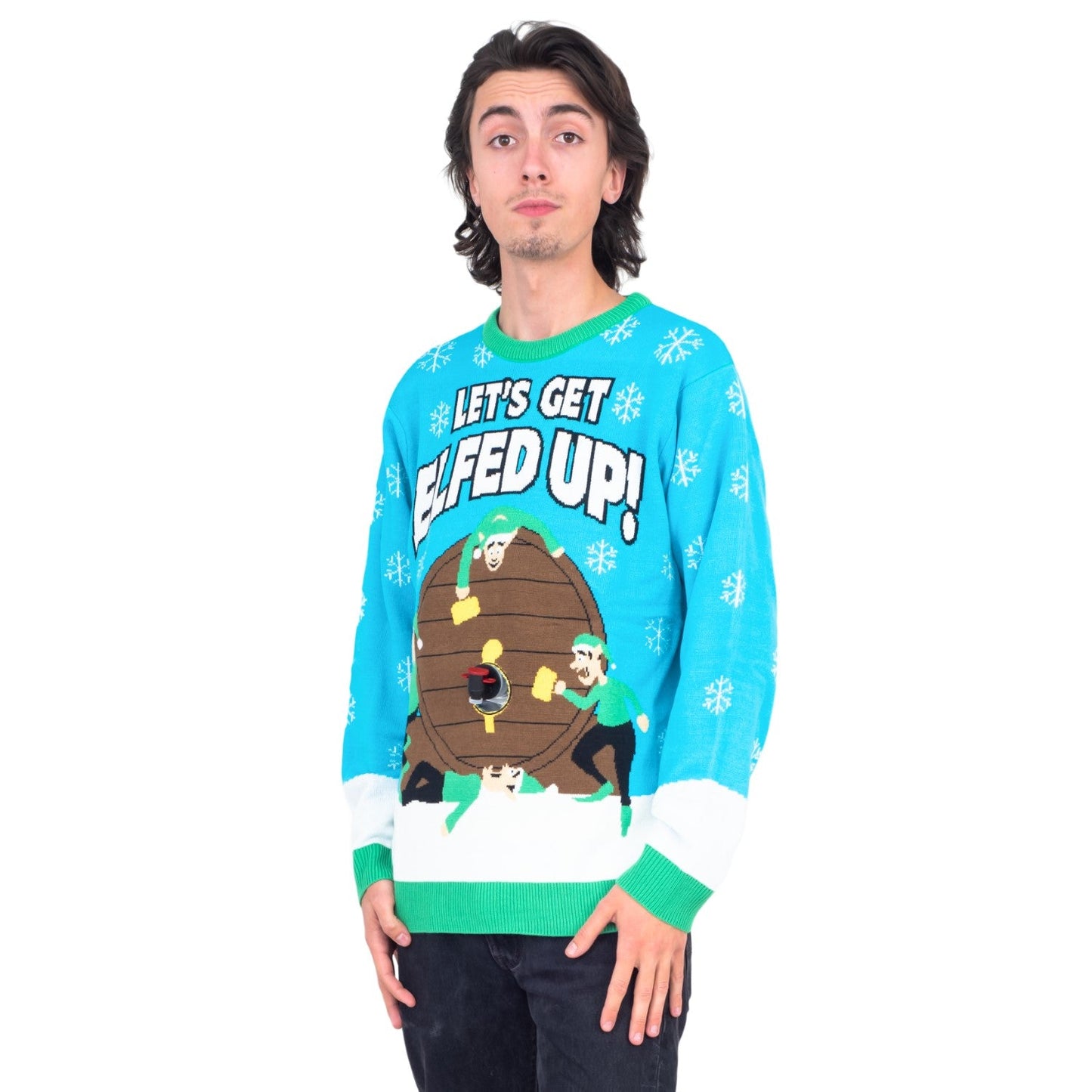 Let's Get Elfed Up Funny Ugly Christmas Sweater