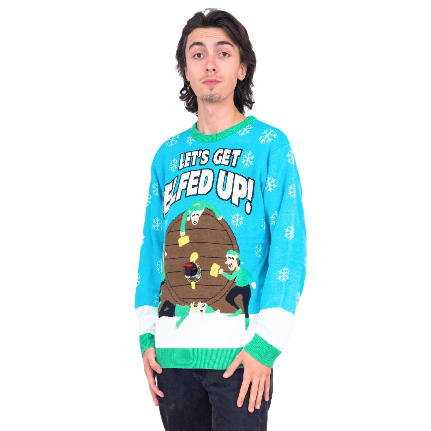 Let's Get Elfed Up Funny Ugly Christmas Sweater