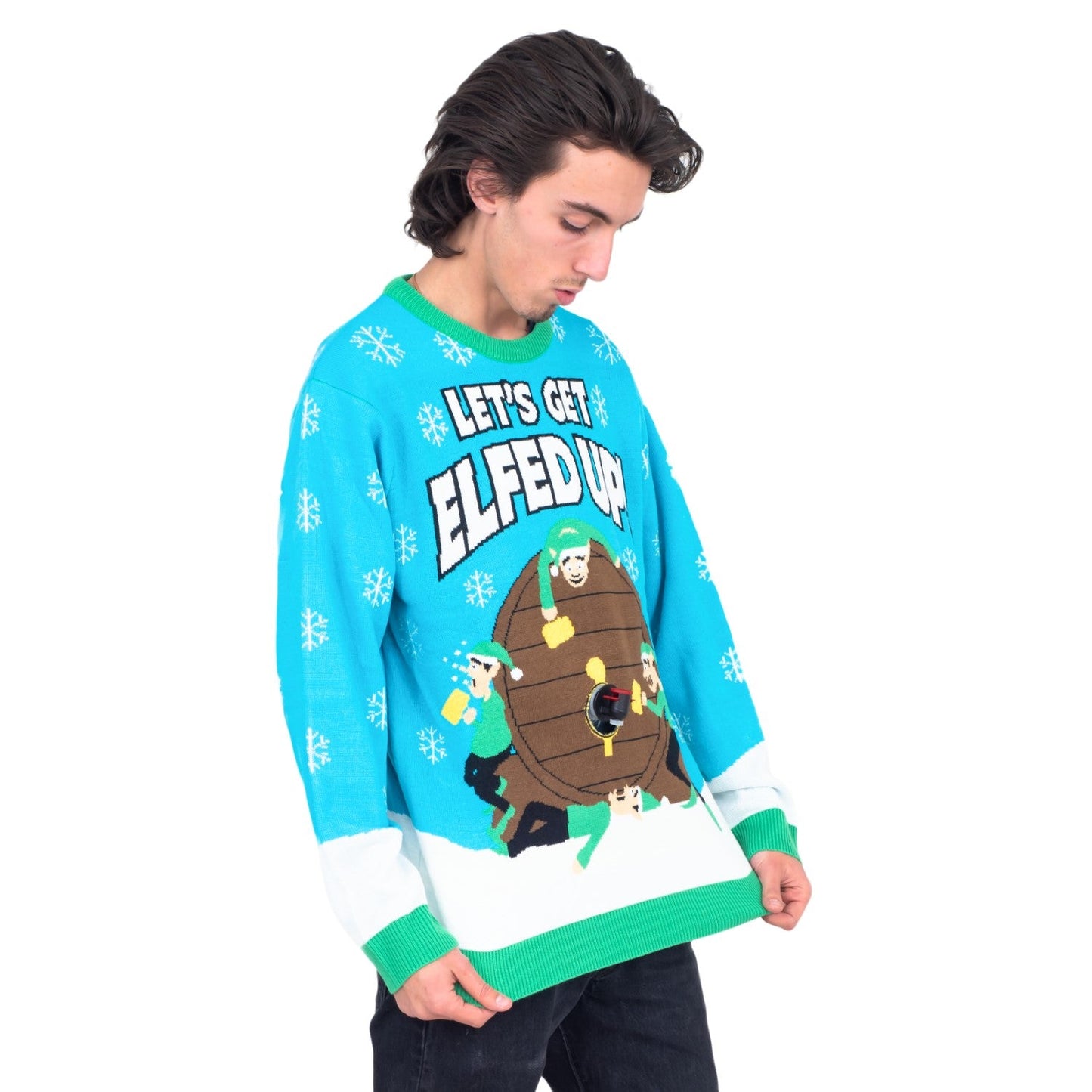 Let's Get Elfed Up Funny Ugly Christmas Sweater