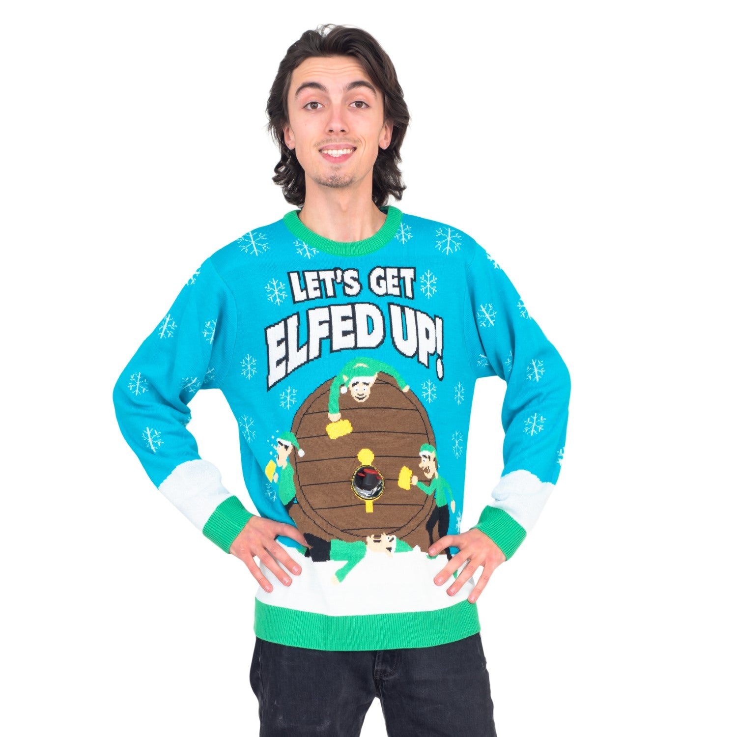 Let's Get Elfed Up Funny Ugly Christmas Sweater