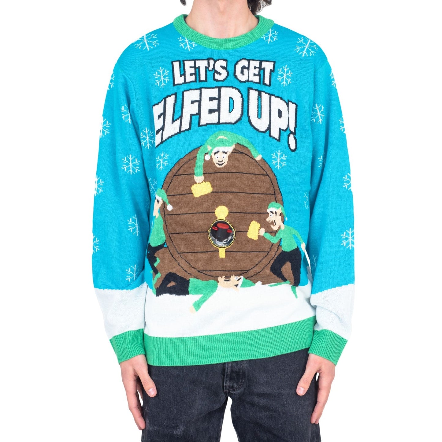 Let's Get Elfed Up Funny Ugly Christmas Sweater