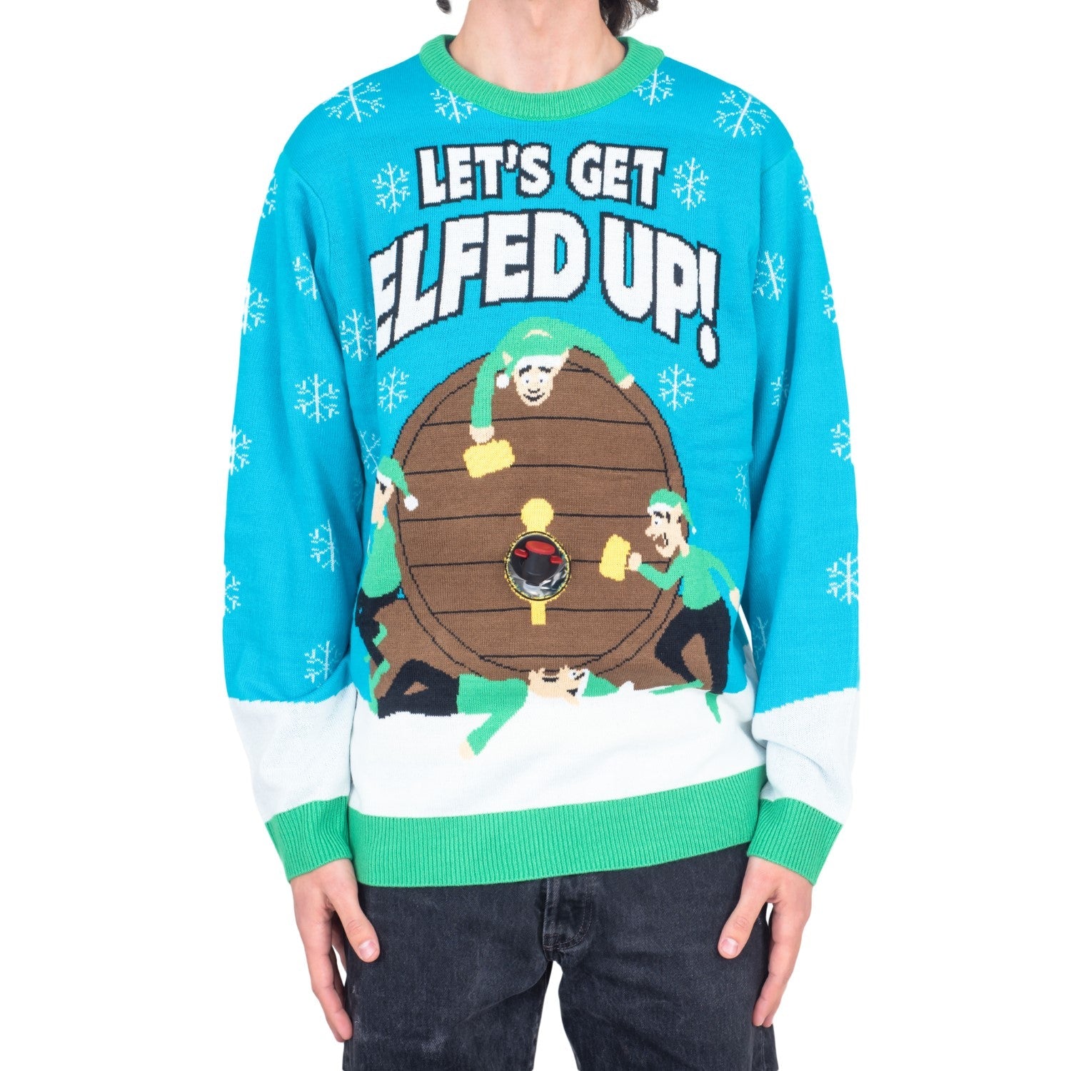 Let's Get Elfed Up Funny Ugly Christmas Sweater