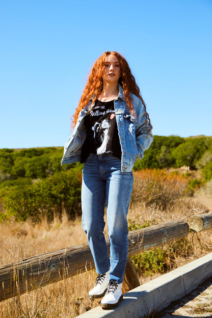 Like The Rolling Stones Tee Womens Long Sleeve Shirt Black