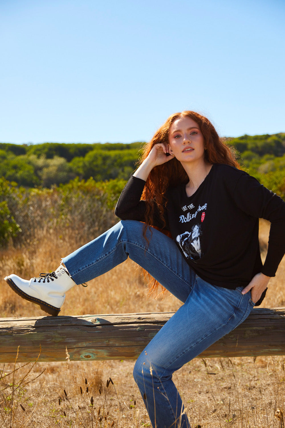 Like The Rolling Stones Tee Womens Long Sleeve Shirt Black