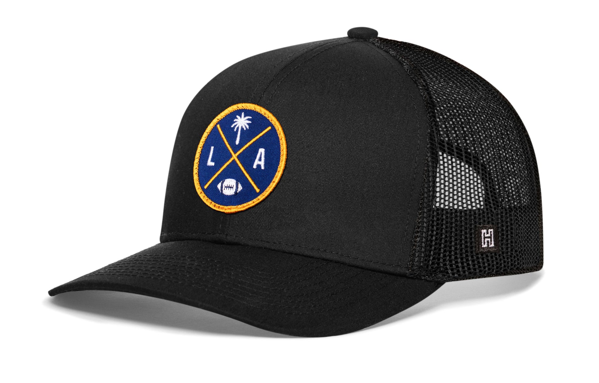 Los Angeles Trucker Haka Hat Black LA X Football Snapback