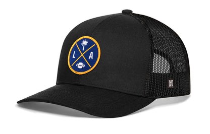 Los Angeles Trucker Haka Hat Black LA X Football Snapback