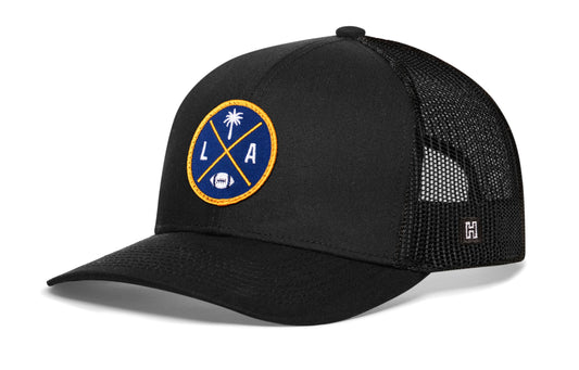 Los Angeles Trucker Haka Hat Black LA X Football Snapback