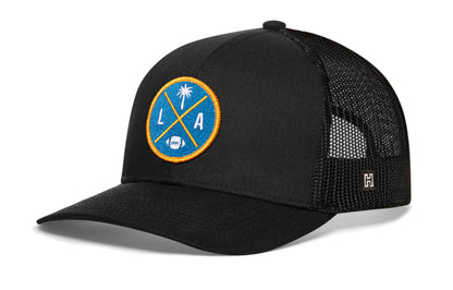 Los Angeles Trucker Haka Hat Black LA X Football Snapback