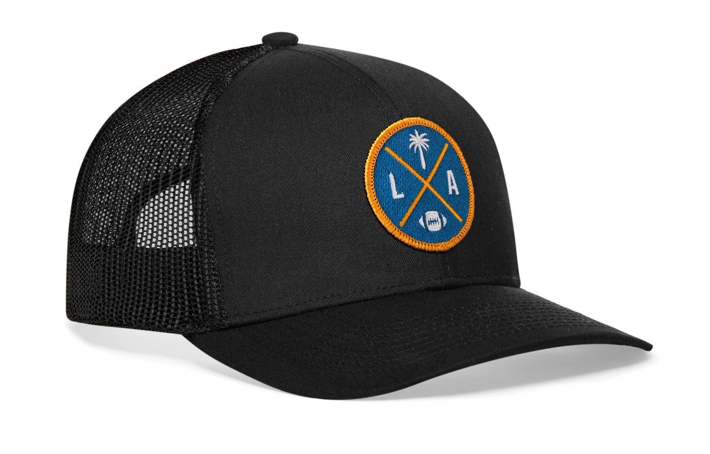 Los Angeles Trucker Haka Hat Black LA X Football Snapback