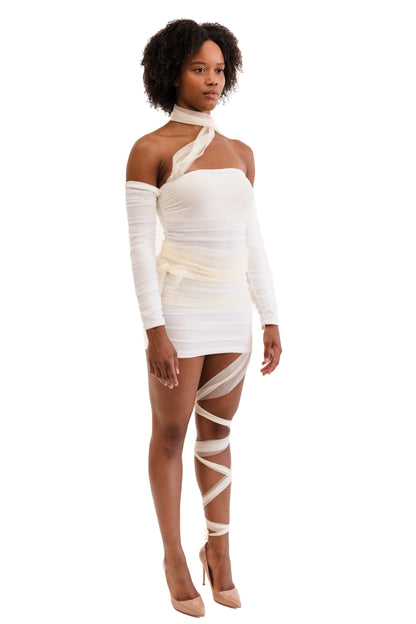 Crypt Doll Mummy Womens Halloween Costume White
