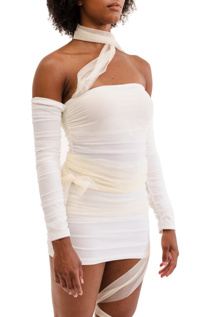 Crypt Doll Mummy Womens Halloween Costume White