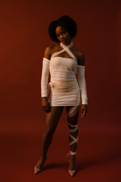 Crypt Doll Mummy Womens Halloween Costume White