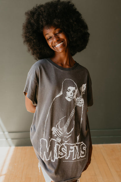 The Misfits Bass Fiend Tee Womens T Shirt Vintage Black