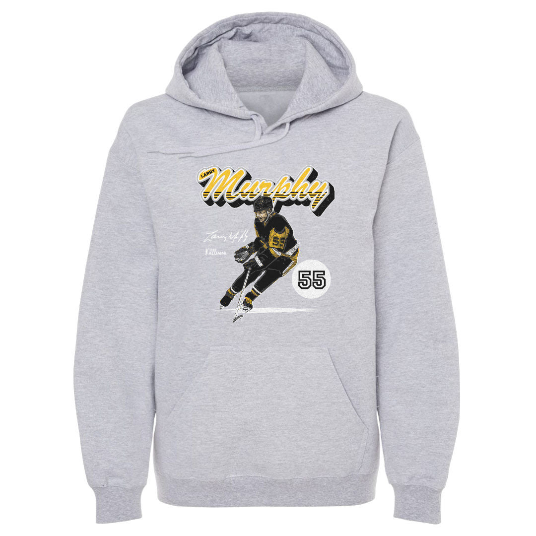 Larry Murphy Pittsburgh Retro Script WHT