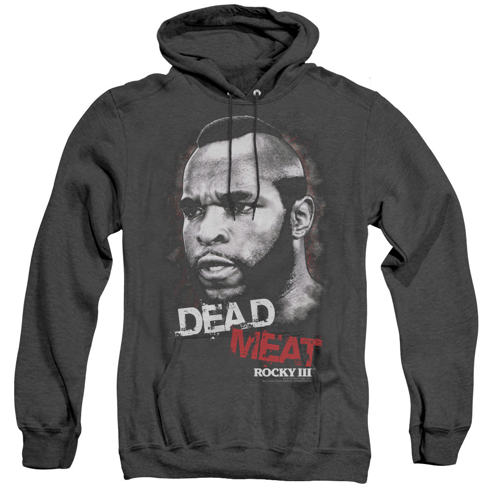 Rocky III Dead Meat Heather Mens Hoodie Black