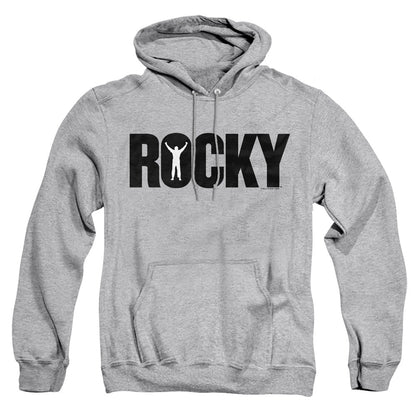 Rocky Logo Mens Hoodie Athletic Heather