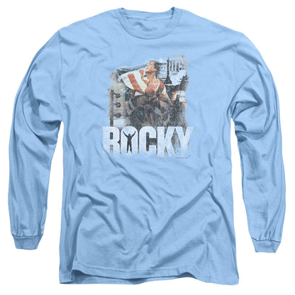 Rocky The Champion Mens Long Sleeve Shirt Carolina Blue Officially Licensed