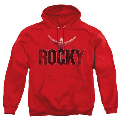 Rocky Victory Distressed Mens Hoodie Red