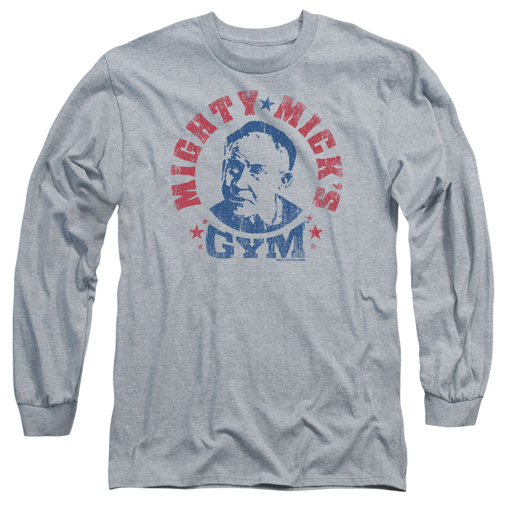 Rocky Mighty Micks Gym Mens Long Sleeve Shirt Athletic Heather Officially Licensed