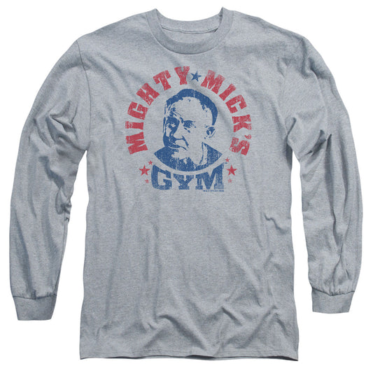 Rocky Mighty Micks Gym Mens Long Sleeve Shirt Athletic Heather Officially Licensed