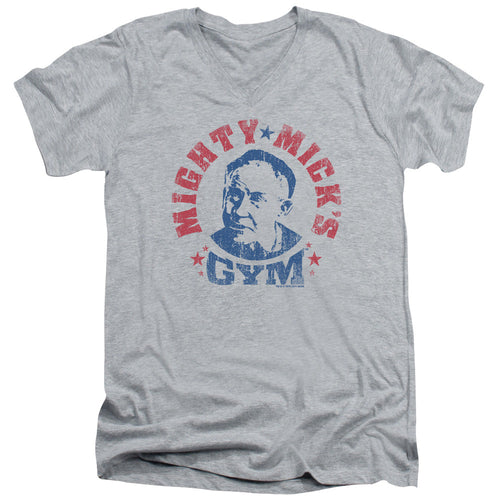 Rocky Mighty Micks Gym Mens Slim Fit V-Neck T Shirt Athletic Heather