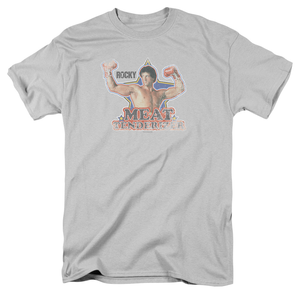 Rocky Meat Tenderizer Mens T Shirt Silver