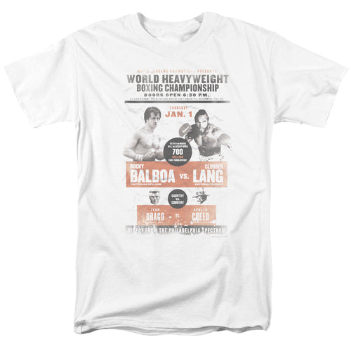 Rocky III VS Clubber Poster Mens T Shirt White