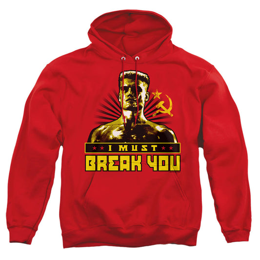 Rocky Iv I Must Break You Mens Hoodie Red
