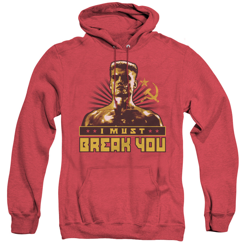 Rocky Iv I Must Break You Heather Mens Hoodie Red