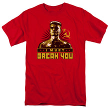 Load image into Gallery viewer, Rocky Iv I Must Break You Mens T Shirt Red
