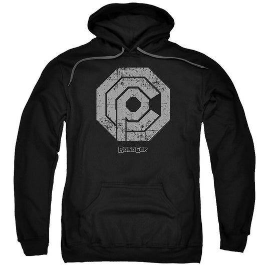Robocop Distressed Ocp Logo Mens Hoodie Black