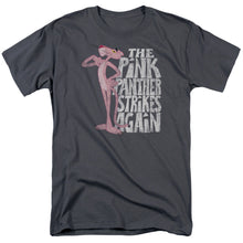 Load image into Gallery viewer, Pink Panther Strikes Again Mens T Shirt Charcoal
