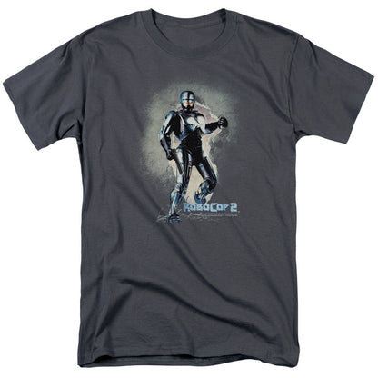 Robocop Break On Through Mens T Shirt Charcoal