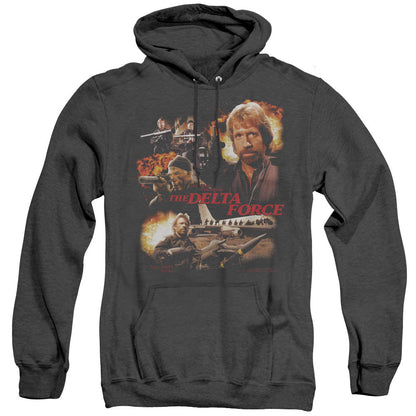 Delta Force Action Pack Heather Mens Hoodie Black