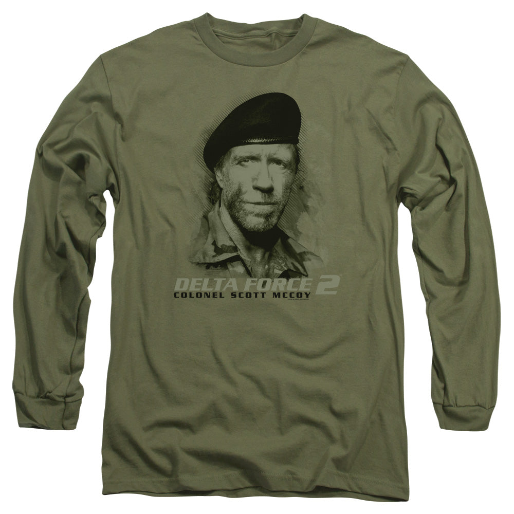 Delta Force 2 You Cant See Me Mens Long Sleeve Shirt Military Green Officially Licensed