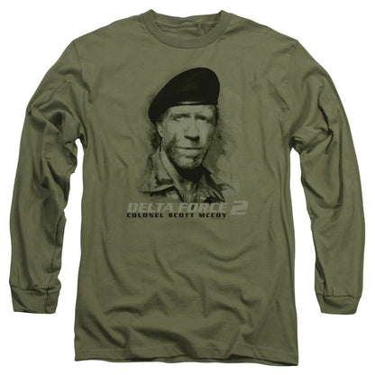 Delta Force 2 You Cant See Me Mens Long Sleeve Shirt Military Green Officially Licensed