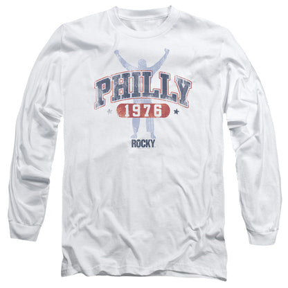 Rocky Philly 1976 Mens Long Sleeve Shirt White Officially Licensed