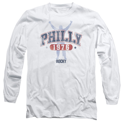 Rocky Philly 1976 Mens Long Sleeve Shirt White Officially Licensed