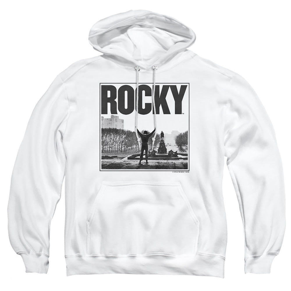 Rocky Top Of The Stairs Mens Hoodie White