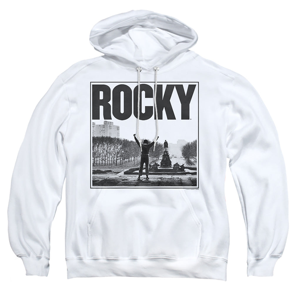 Rocky Top Of The Stairs Mens Hoodie White