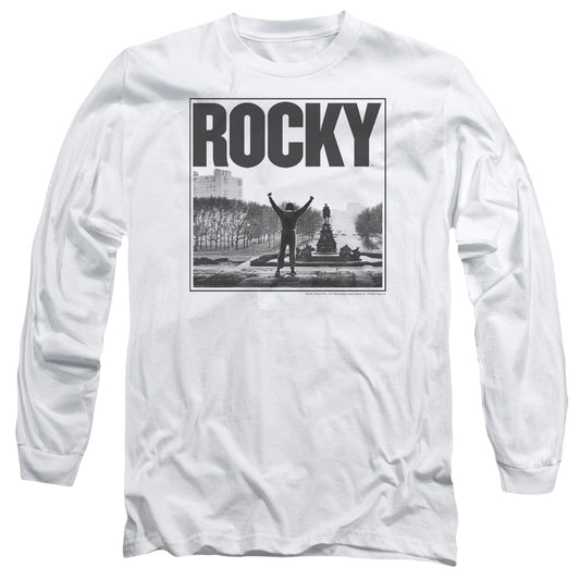 Rocky Top Of The Stairs Mens Long Sleeve Shirt White Officially Licensed