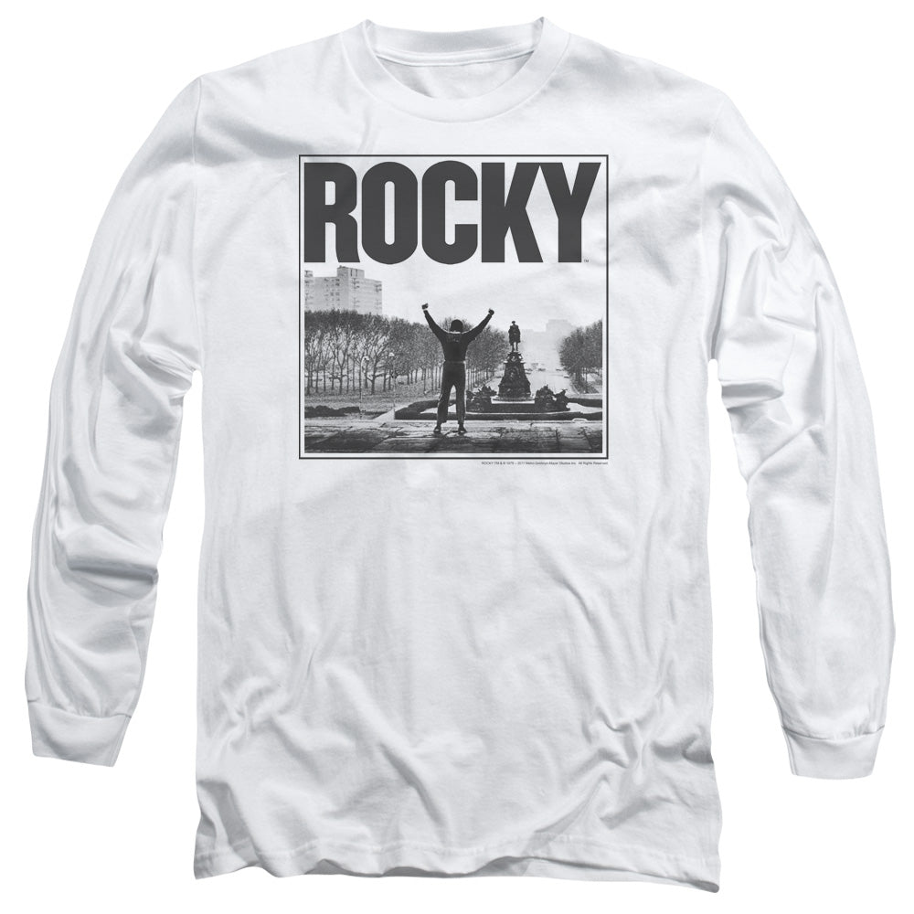 Rocky Top Of The Stairs Mens Long Sleeve Shirt White Officially Licensed