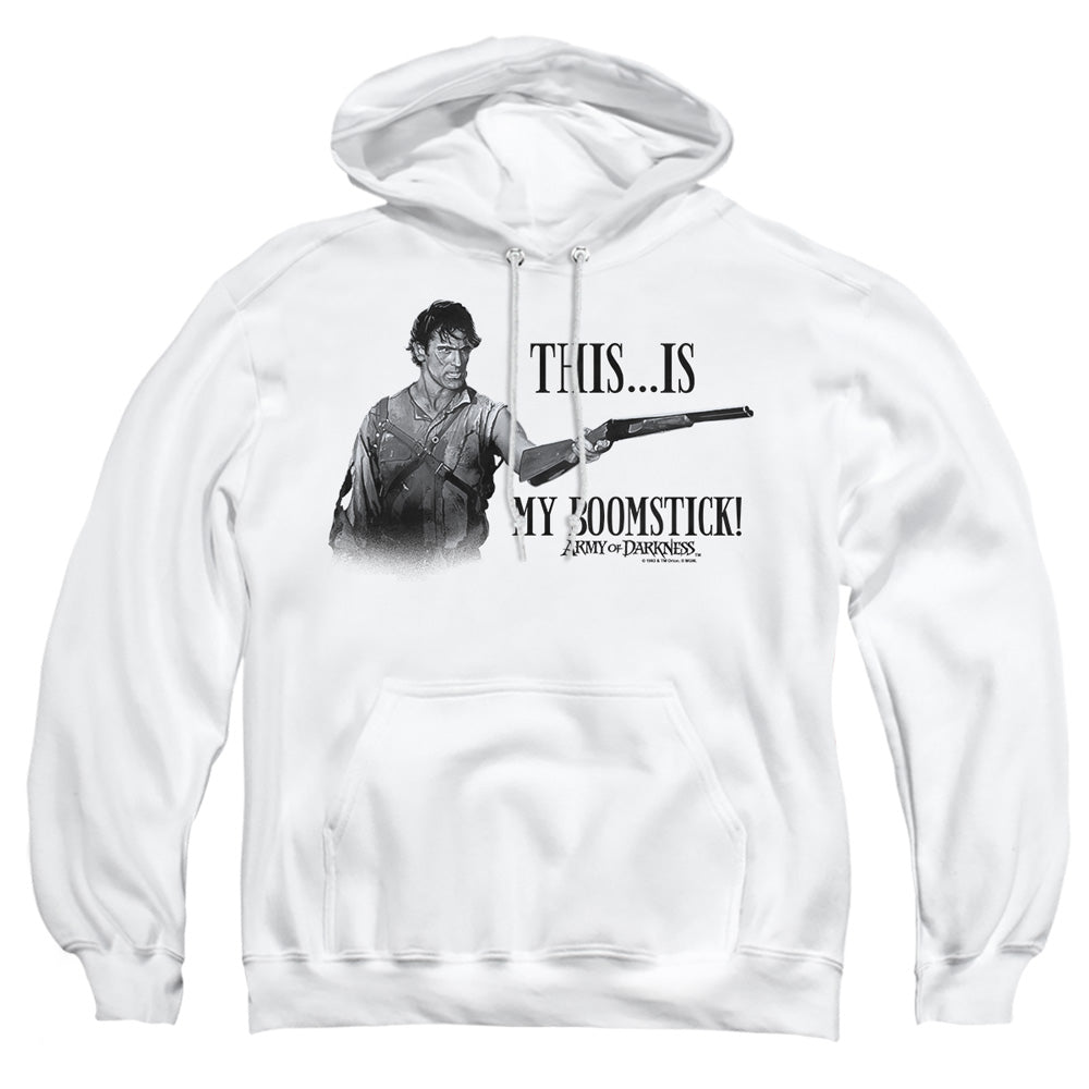 Army Of Darkness Boomstick! Mens Hoodie White