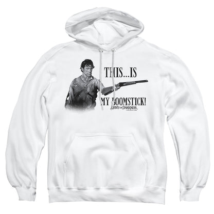 Army Of Darkness Boomstick! Mens Hoodie White