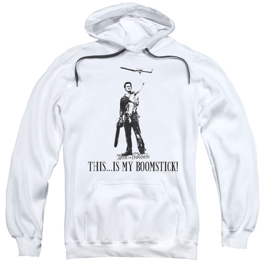 Army Of Darkness Boomstick! Mens Hoodie White